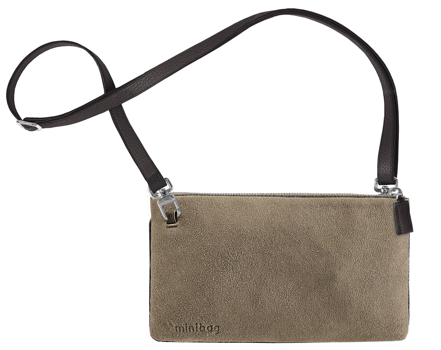 minibag Hirsch khaki, minibag Hirsch, Ledertasche khaki, Geldtasche zum Umhängen, minibag