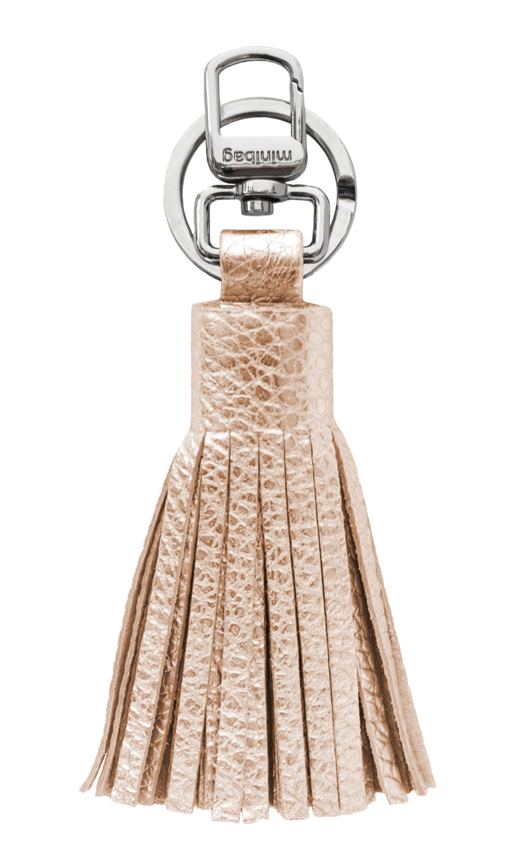 minibag Quaste rose, Lederquaste rose, Schlüsselanhänger rose, minibag Schlüsselanhänger rose